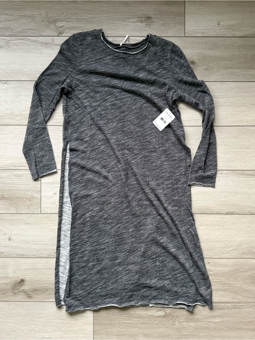Free People Women's Long Sleeve Heather Gray Dress Tunic BNWT